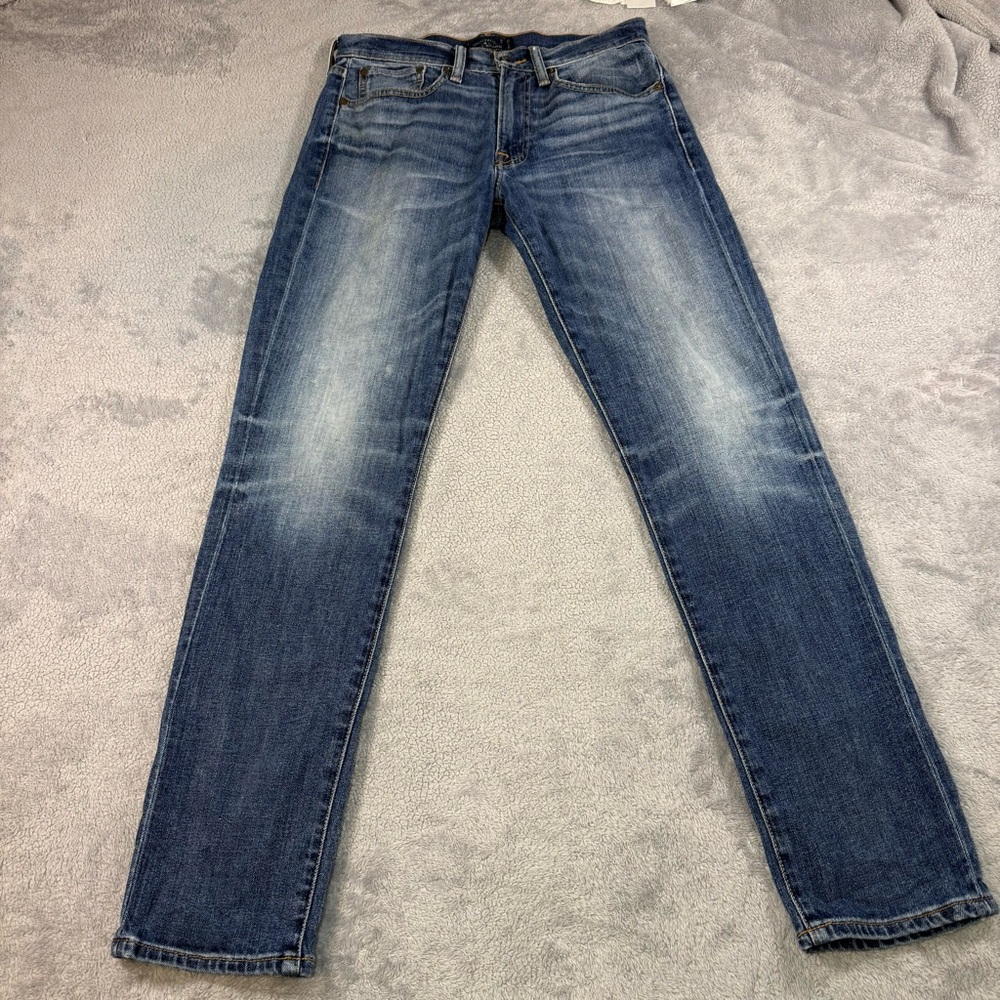 Lucky Brand Jeans Men's 29x32 Blue 121 Heritage Slim Straight Stretch Dark Wash